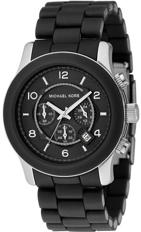 michael kors black boyfriend watch|Michael Kors black chronograph watch.